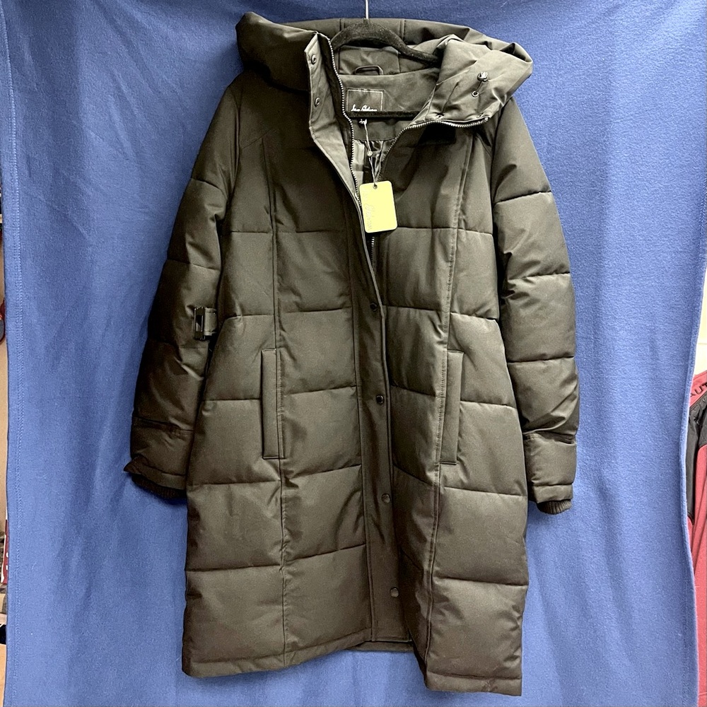 Sam Edelman Belted Puffer Coat Black L